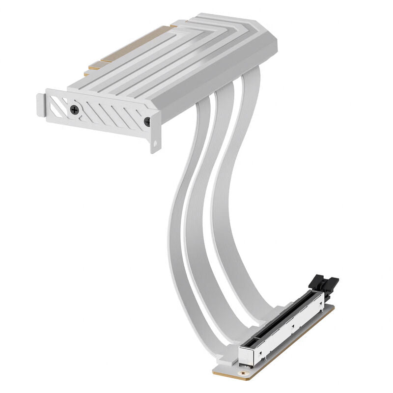 Nærbilde av HYTE PCIe 5.0 Hyper Riser-kabel 200 mm Pitch Black kabel