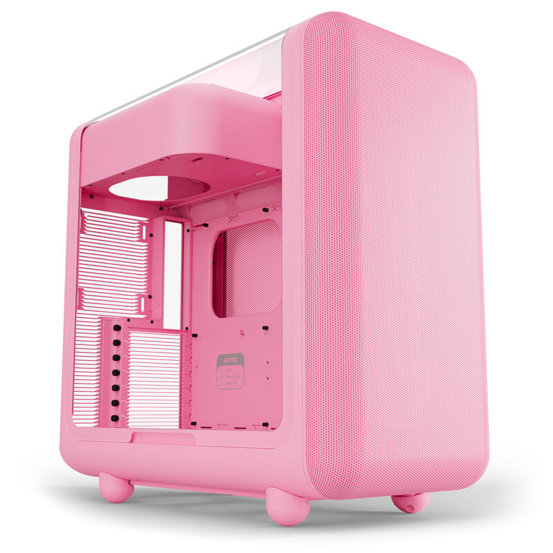 HYTE X50 kabinett midtårn E-ATX Strawberry Milk front