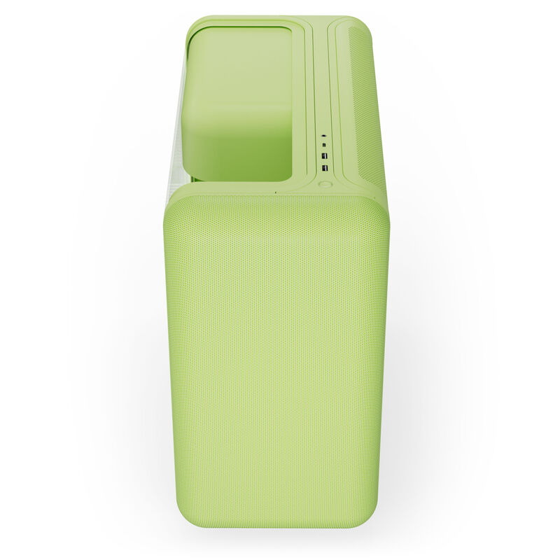 HYTE X50 kabinett midtårn E-ATX Matcha Milk montert med komponenter