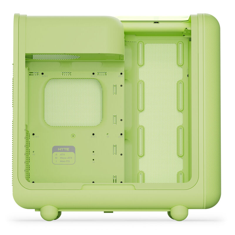 HYTE X50 kabinett midtårn E-ATX Matcha Milk ventilasjonsdetaljer
