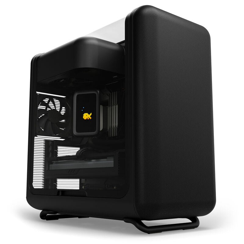 HYTE X50 kabinett midtårn E-ATX Pitch Black bakside