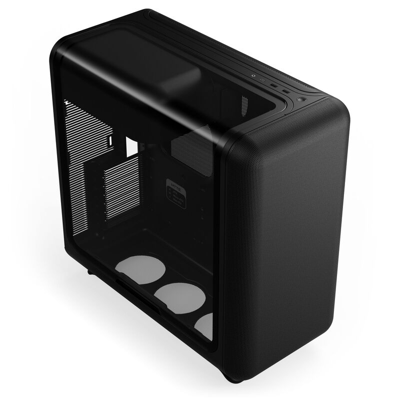 HYTE X50 kabinett midtårn E-ATX Pitch Black detalj av glasspanel