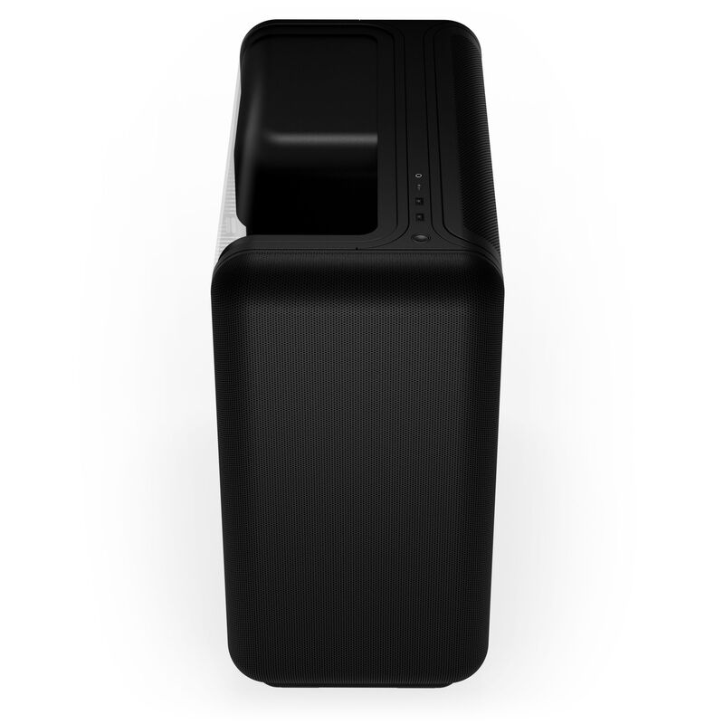 HYTE X50 kabinett midtårn E-ATX Pitch Black montert med komponenter