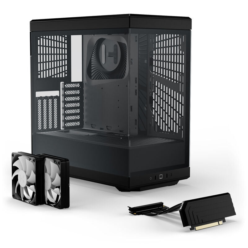Hyte Y40 kabinett midtårn herdet glass PCIe 4.0 riser svart bakside