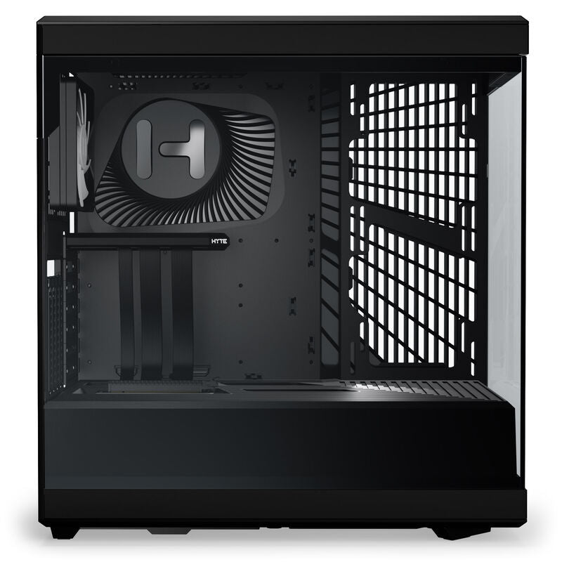 Hyte Y40 kabinett midtårn herdet glass PCIe 4.0 riser svart ventilasjonsdetalj