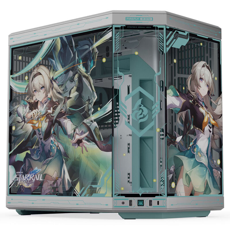 HYTE Y70 Firefly Japan Edition kabinett midtårn E-ATX sølv forfra