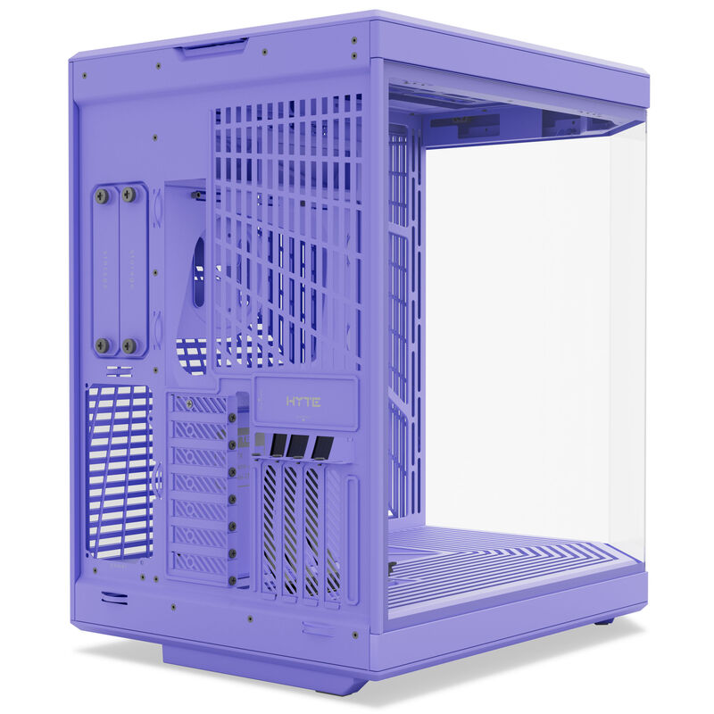 Hyte Y70 kabinett midtårn E-ATX herdet glass Taro Milk frontpanel med porter