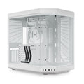 Hyte Y70 kabinett midtårn E-ATX herdet glass hvit forfra