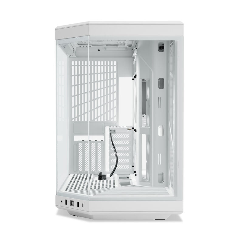 Hyte Y70 kabinett midtårn E-ATX herdet glass hvit bakside