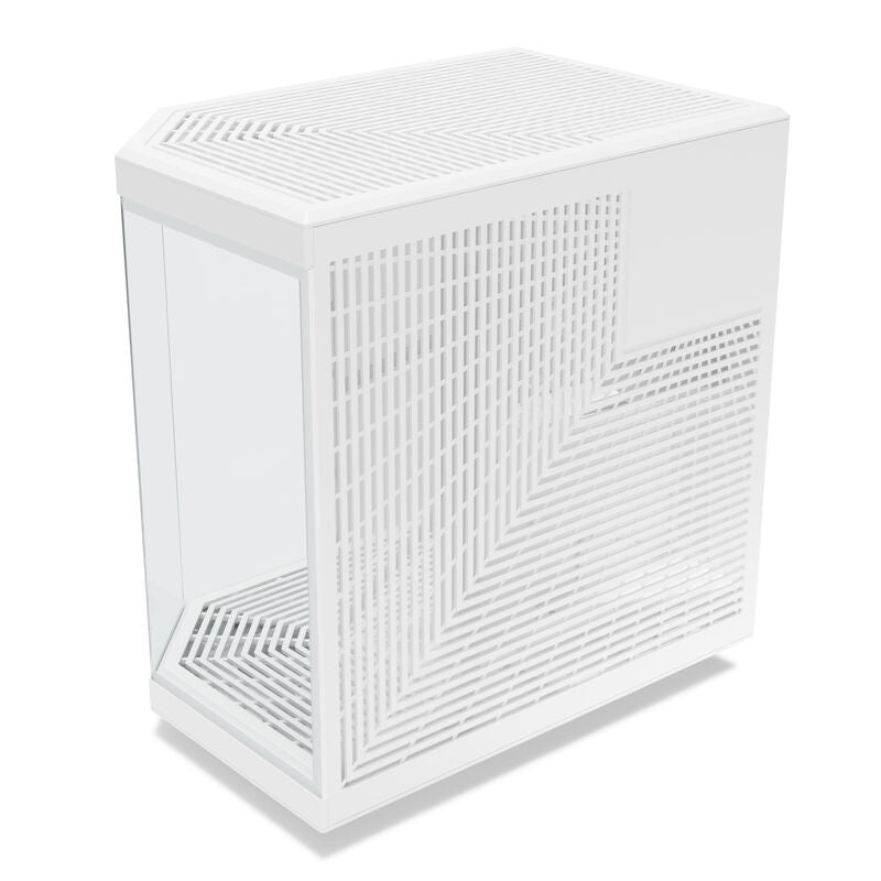 Hyte Y70 kabinett midtårn E-ATX herdet glass hvit sidepanel