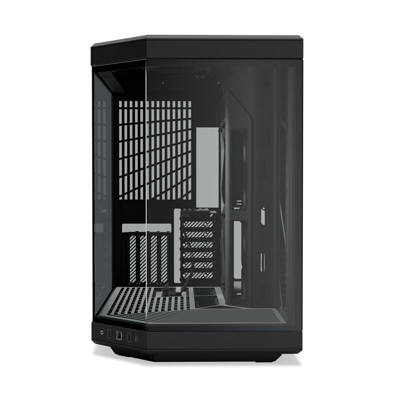 Hyte Y70 kabinett midtårn E-ATX herdet glass svart/rød bakside