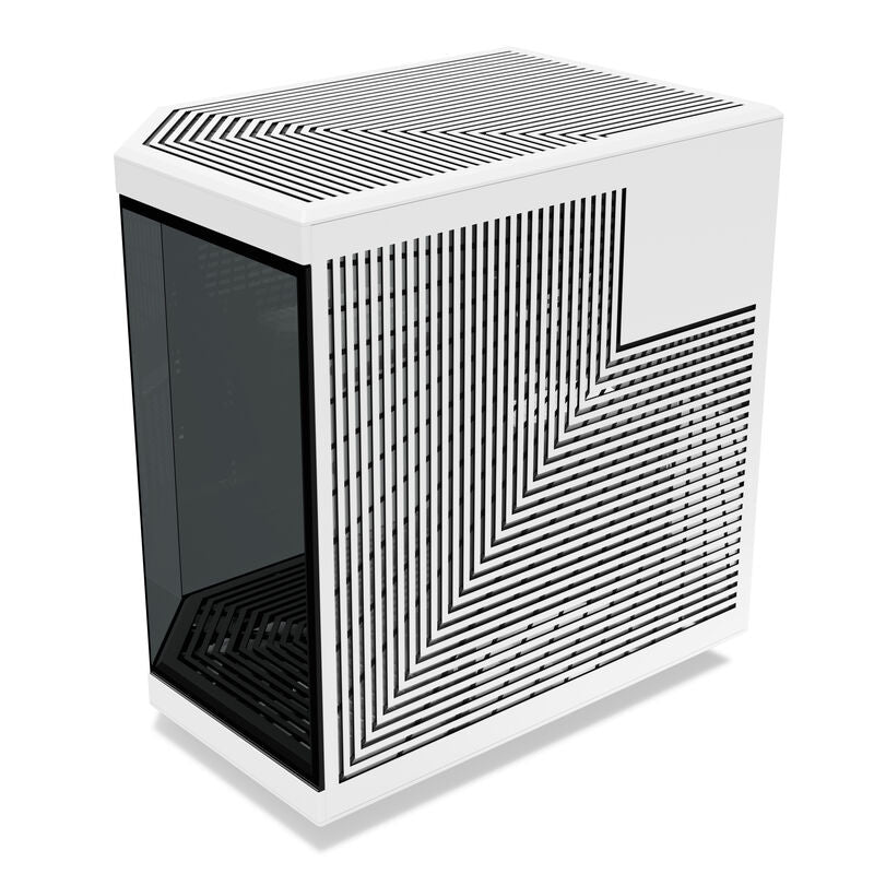 Hyte Y70 kabinett midtårn ATX herdet glass svart/hvit sidepanel
