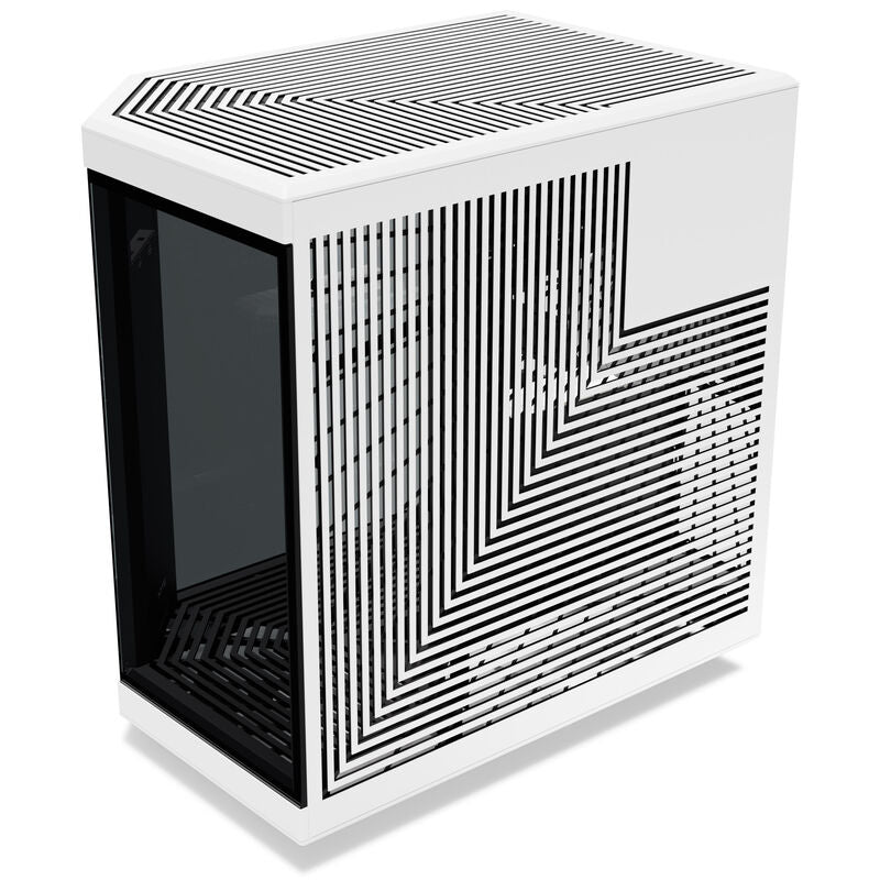 Nærbilde av Hyte Y70 Touch Infinite kabinett herdet glass sidepanel