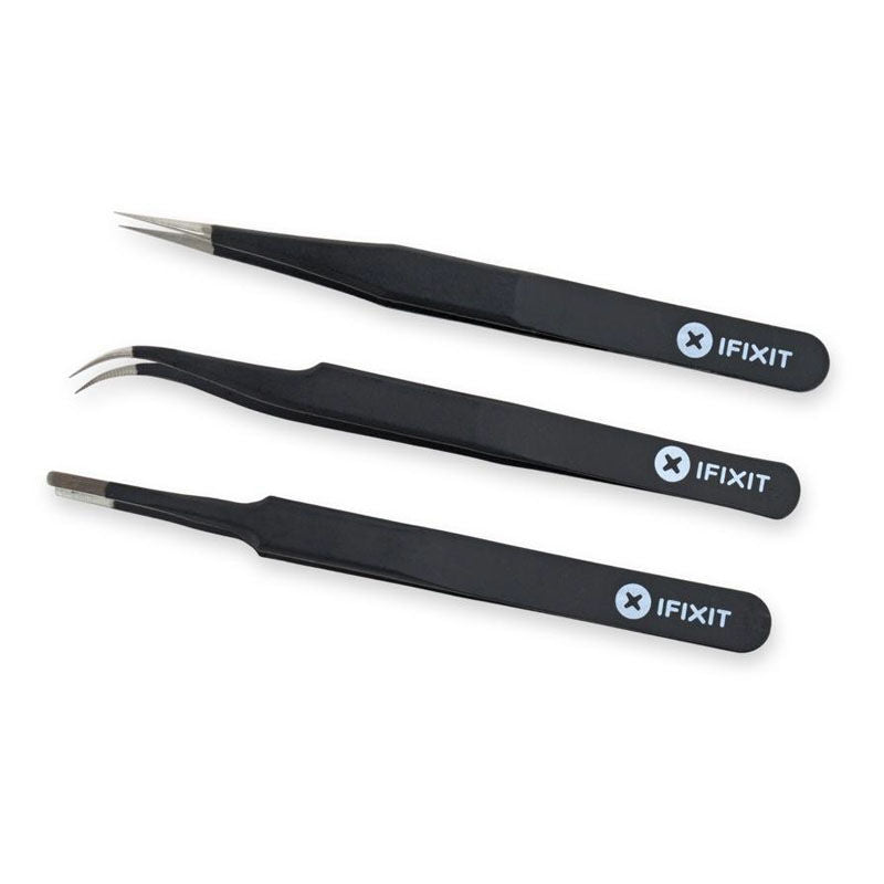 iFixit Precision Tweezer Set PRO pinsett-sett 3 deler forfra
