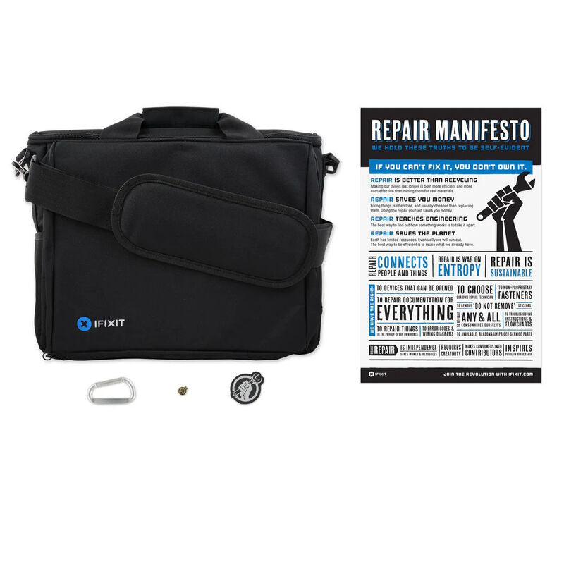 iFixit Pro Tech Mobil Kit verktøyveske svart forfra