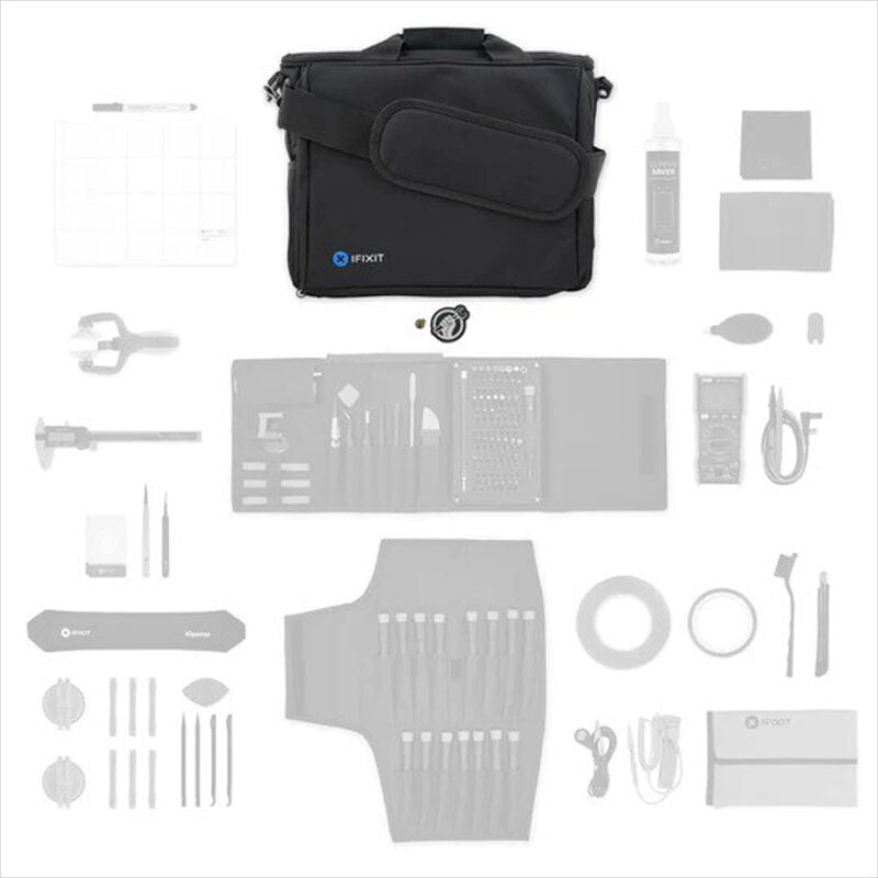 iFixit Pro Tech Mobil Kit verktøyveske svart bakside