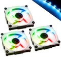 IN WIN Aurora RGB vifte 120 mm 3-pakning svart/hvit forfra