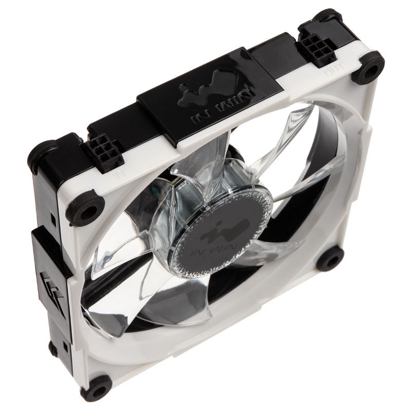 Montert IN WIN Aurora RGB vifte 120 mm 3-pakning svart/hvit i PC