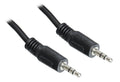 InLine 3,5 mm jack-kabel stereo hann/hann 10 m svart forfra