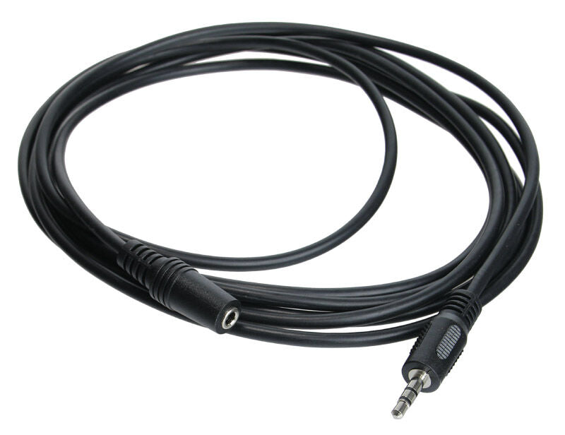 InLine 3,5 mm jack-skjøtekabel stereo hann/hunn 5 m svart bakside