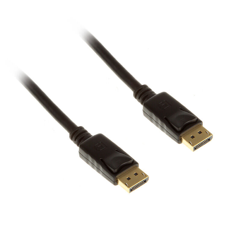 InLine 4K UHD DisplayPort kabel 5 m svart forfra