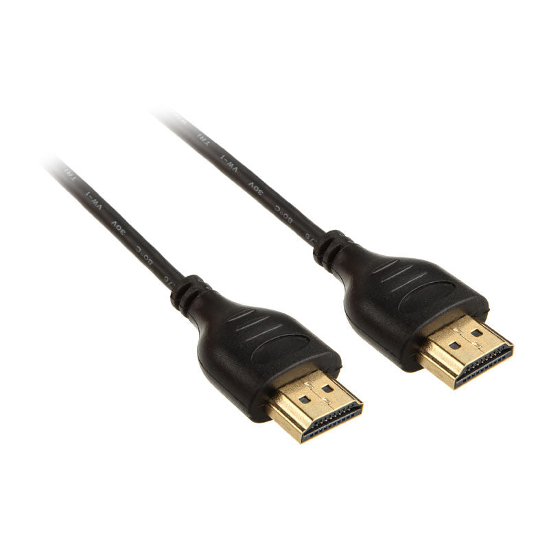 InLine 4K UHD Superslim HDMI-kabel svart 1,8 m forfra