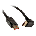 InLine 8K DisplayPort 1.4 kabel vinklet ned 1 m svart forfra
