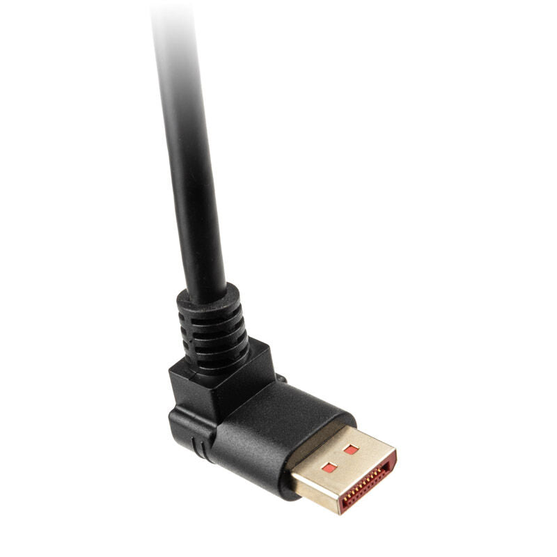 InLine 8K DisplayPort 1.4 kabel vinklet opp 3 m svart bakside