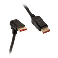 InLine 8K DisplayPort 1.4 kabel vinklet ned 2 m svart forfra