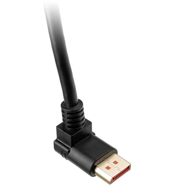 InLine 8K DisplayPort 1.4 kabel vinklet ned svart 3 m bakside