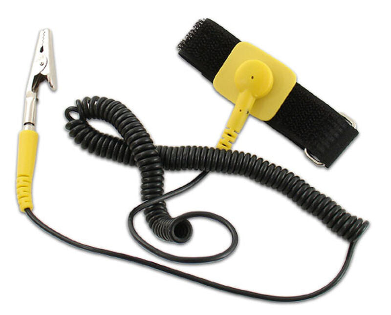 InLine antistatisk armbånd svart for beskyttelse mot statisk elektrisitet