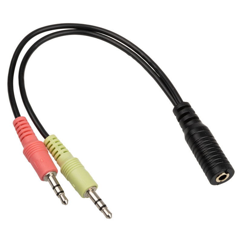 InLine audio headset Y-adapterkabel 3,5 mm 4-pol CTIA forfra