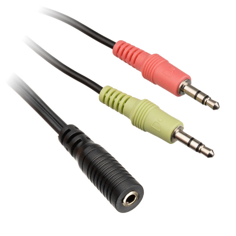 InLine audio headset Y-adapterkabel 3,5 mm 4-pol CTIA bakside