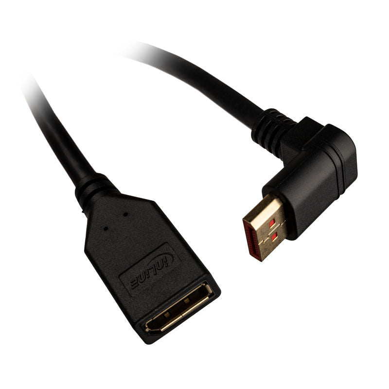 InLine DisplayPort 1.4 adapterkabel 8K vinklet forside