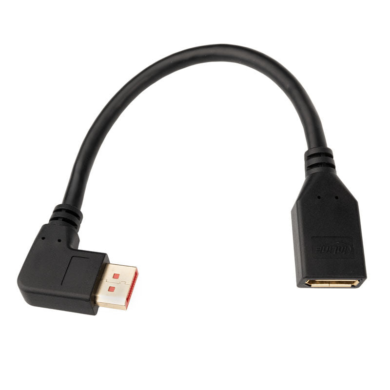 InLine DisplayPort 1.4 adapterkabel 8K vinklet høyre 0,15 m bakside