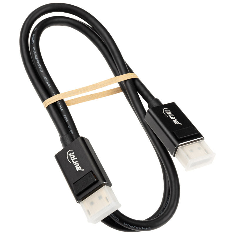 InLine DisplayPort 2.0 kabel 8K UHBR 1 m svart bakside