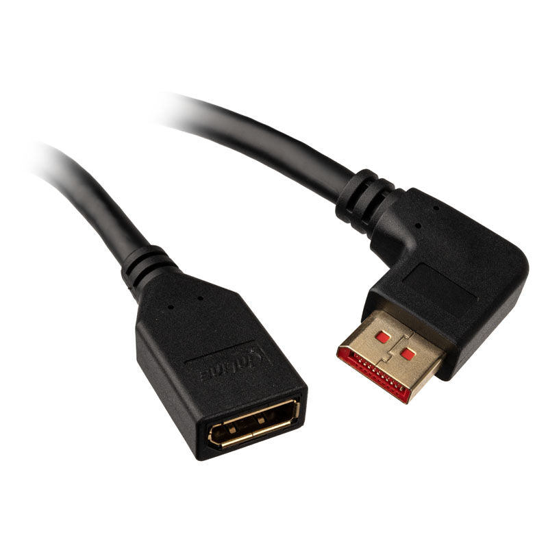 InLine DisplayPort adapterkabel 8K vinklet 0,15 m forfra