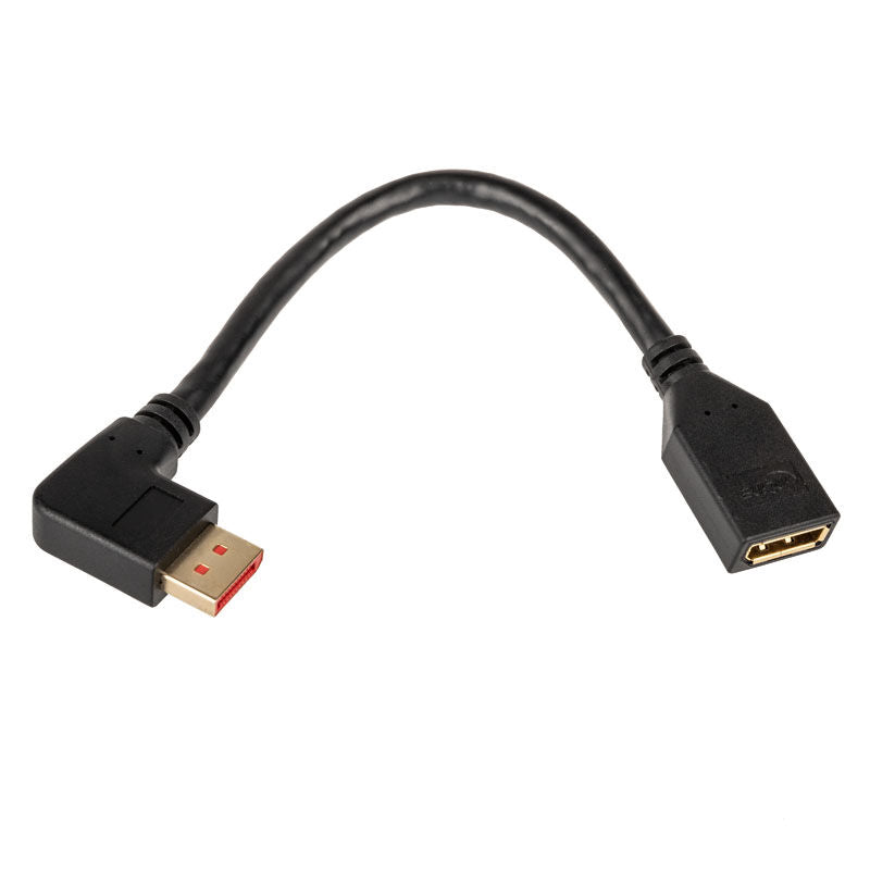 InLine DisplayPort adapterkabel 8K vinklet 0,15 m bakside