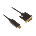 InLine DisplayPort til DVI-D konverterkabel 3 m svart forfra