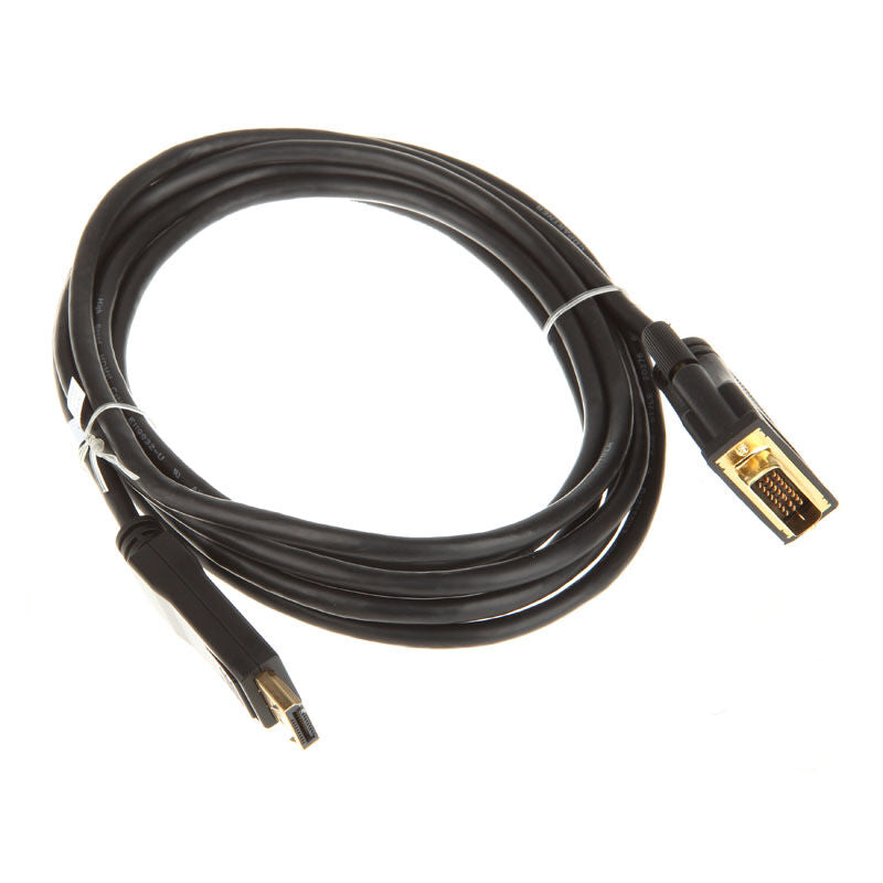 InLine DisplayPort til DVI-D konverterkabel 3 m svart nærbilde av kontakter