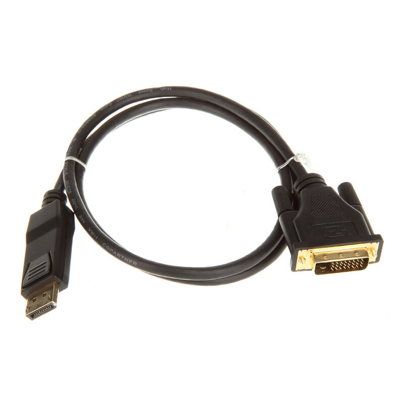 InLine DisplayPort til DVI konverterkabel svart 1 m bakside