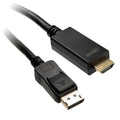 InLine DisplayPort til HDMI konverterkabel 4K/60Hz svart 3 m forfra