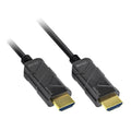 InLine HDMI 2.1 8K AOC optisk kabel 15 m svart forfra