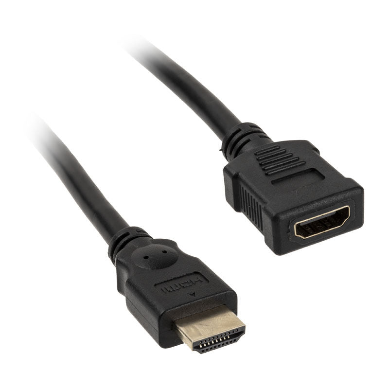 InLine HDMI-skjøtekabel hann/hunn 3 m svart forfra