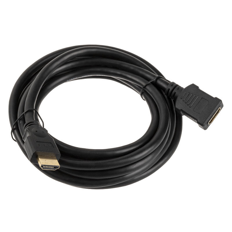 InLine HDMI-skjøtekabel hann/hunn 3 m svart nærbilde av kontakt