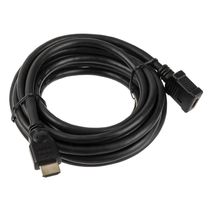 InLine HDMI-skjøtekabel hann/hunn svart 5 m nærbilde av kontaktene