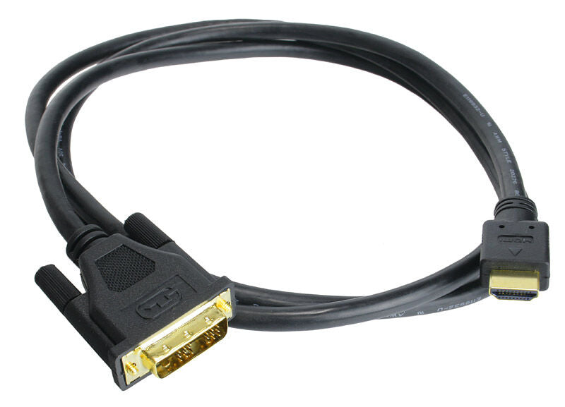 InLine HDMI til DVI adapterkabel High Speed 1 m svart bakside