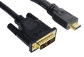 InLine HDMI til DVI adapterkabel High Speed 1 m svart forfra