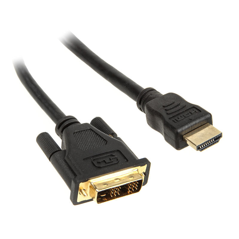 InLine HDMI til DVI adapterkabel High Speed svart 0,5 m forfra