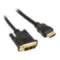 InLine HDMI til DVI adapterkabel High Speed svart 0,5 m forfra
